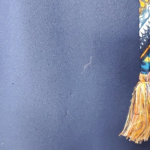 Chicos Cape Sleeve Popover Kimono Status Medallion Tassel Neck Flowy Womens 2 L - Picture 6 of 13